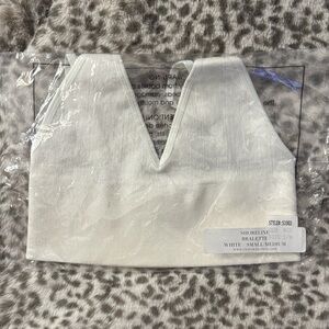 Vici Ivory V-Neck Crop Top